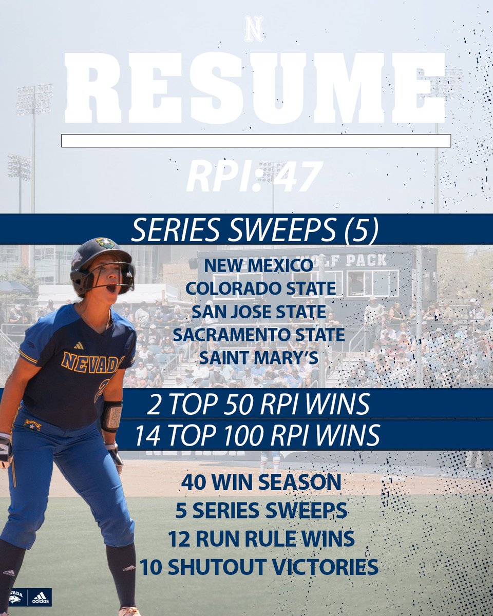 Dear @NCAASoftball, with Selection Sunday coming up, we’d like to formally submit our resume: #BattleBorn