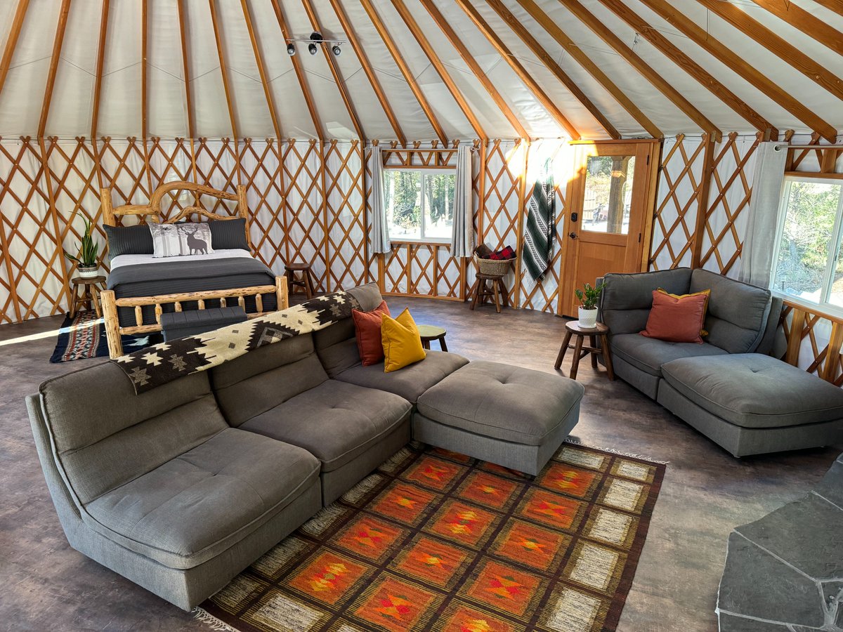The Haven, our newest yurt, comes with power, water station and you can drive up! Book now for a special deal! #yurt #yurtlife #glamping