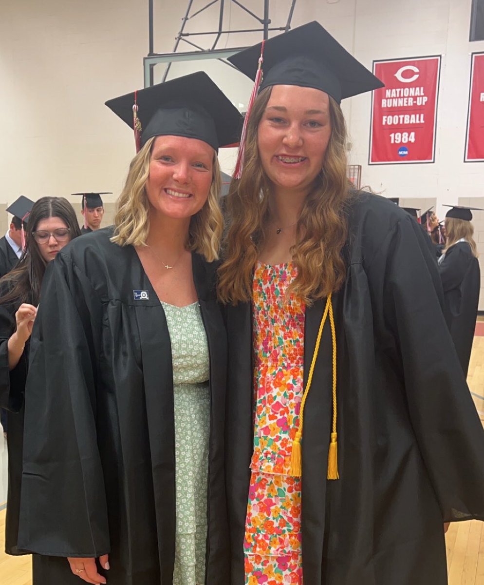 Our 2 seniors, @kassidi_steel and @allison3923, have graduated and are on to their next adventure. You will be greatly missed!! Thank you both for everything that you have done for Central Women’s Basketball ❤️🤍 #foreverdutch