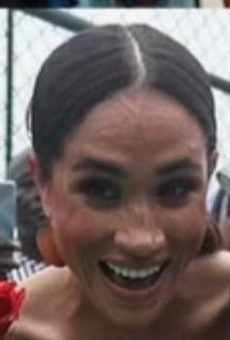 OZEMPIC face when bad Botox, bad eyebrows and dentures. Horse faced meghan markle scared and entertained Nigerians with her face. #FOHarryandMeghan