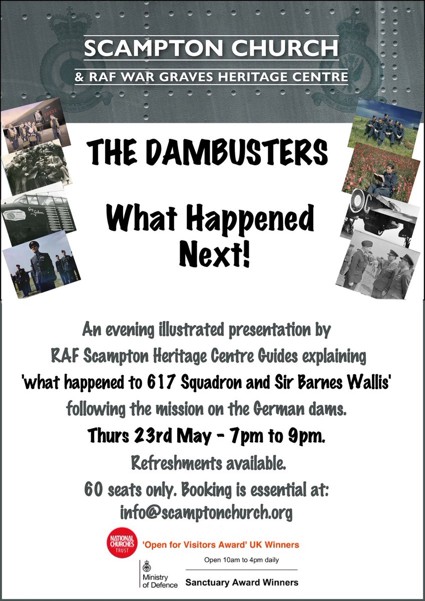 #Dambusters - WHAT HAPPENED NEXT?
Thanks to ⁦<a href="/PetwoodHotel/">Petwood Hotel</a>⁩ for their support.