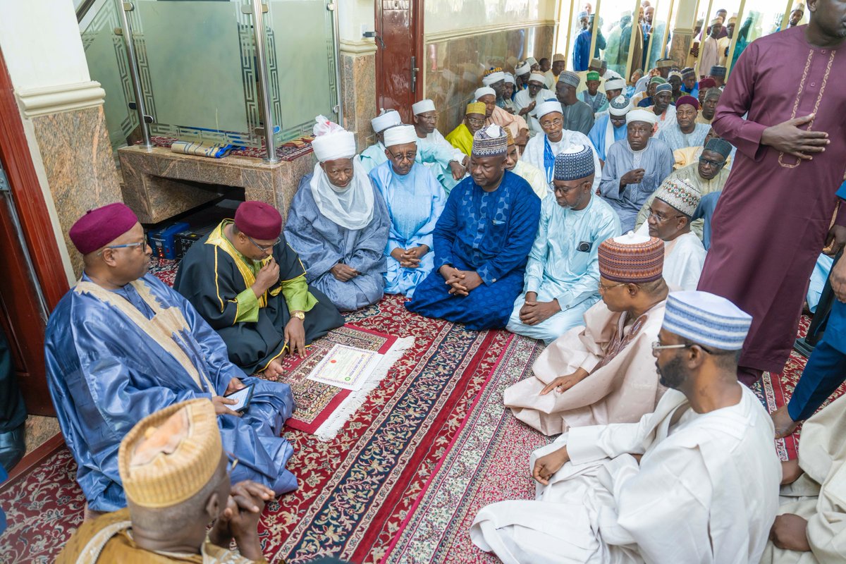 I had the honor of being the Waliyi at the wedding fatiha of Hajara Mustapha Sambo, daughter of my elder brother, Alhaji Mustapha Abubakar, and her groom, Ibrahim Abdullahi. I wish the newly wedded couple a happy married life. May Almighty Allah strengthen and sustain their