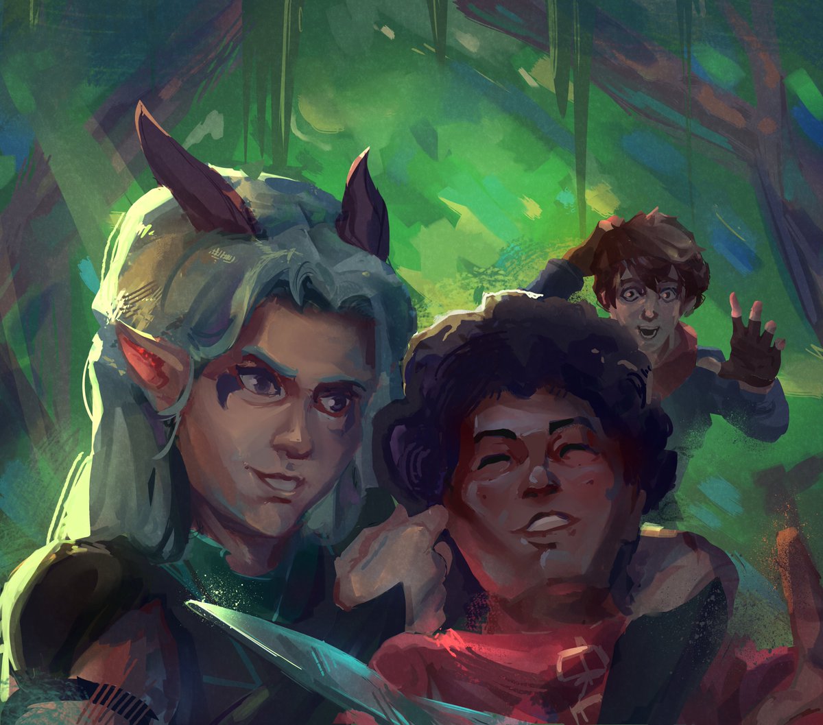 'Memories of a simpler time'

This  one really is a style experiment, I wanted to try a more painterly  look. Not completely a success not completely a failure either. I did  learn a lot though.

#TDP #tdpart #theDragonPrince
