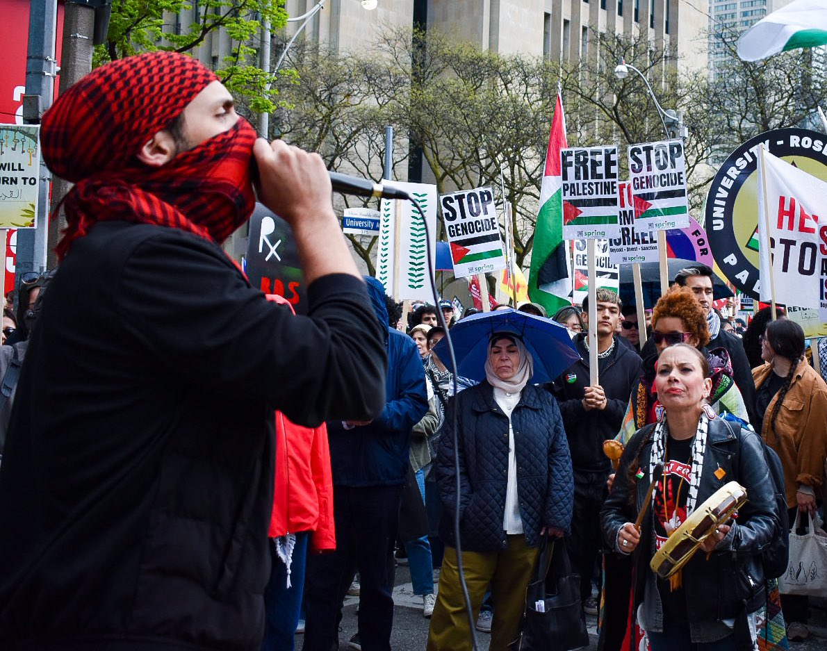 Powerful expression of nation to nation solidarity. From Turtle Island to Palestine, occupation is a crime.