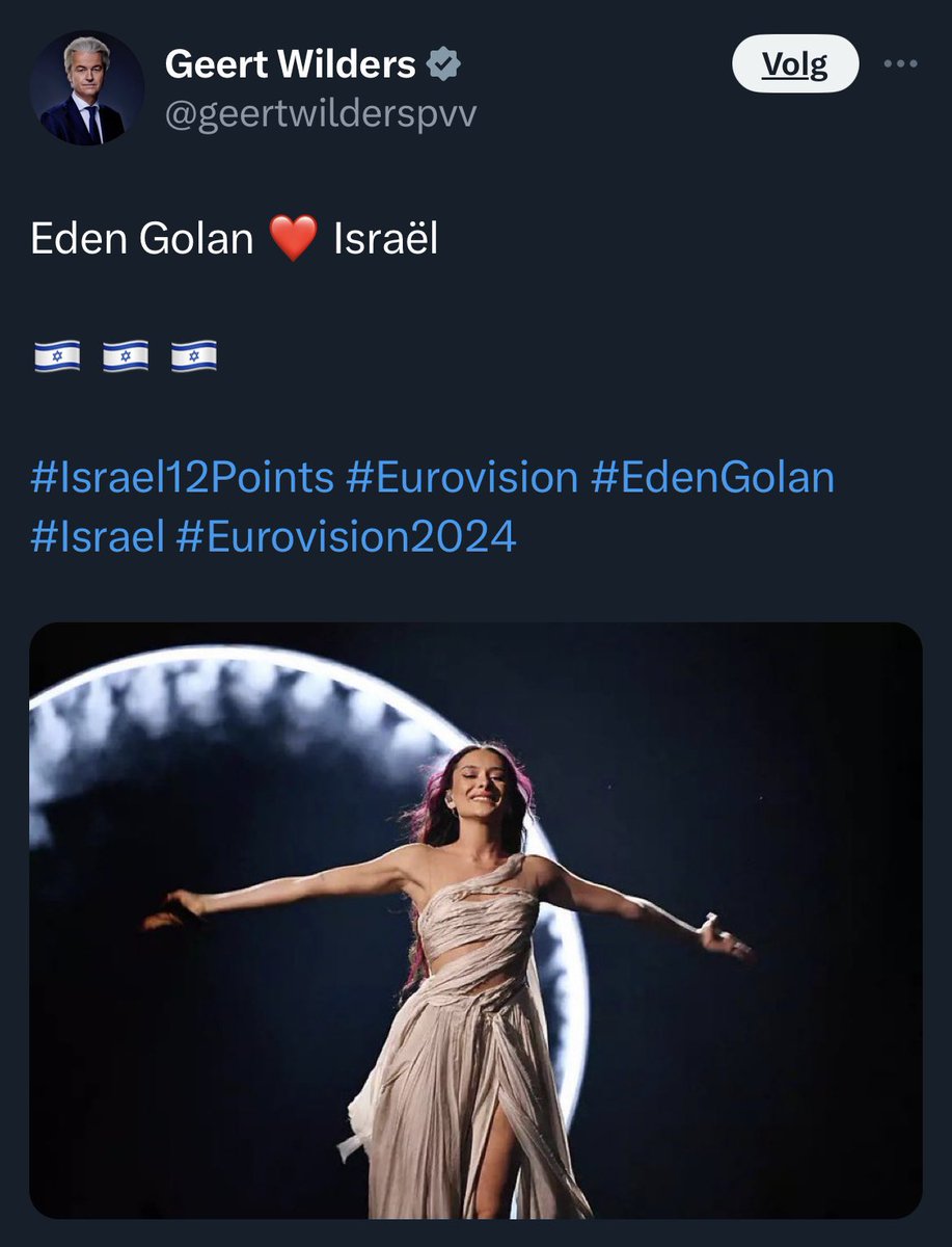 Een staatsman steekt Joost een hart onder de riem. 

Een lul steekt Joost een mes in de rug. 

#Eurovision2024