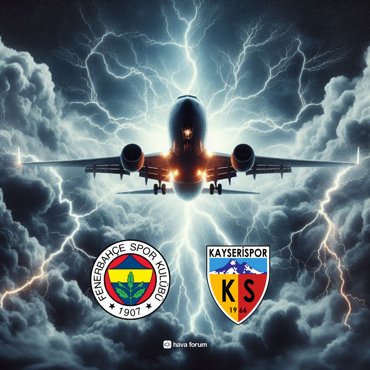 Fenerbahçe ile oynayacağı maç için İstanbul’a hareket etmeye hazırlanan Kayserispor’un uçağına 2 kez yıldırım düştü. Faraday kafesi sayesinde uçak ve futbolcuların durumu iyi...