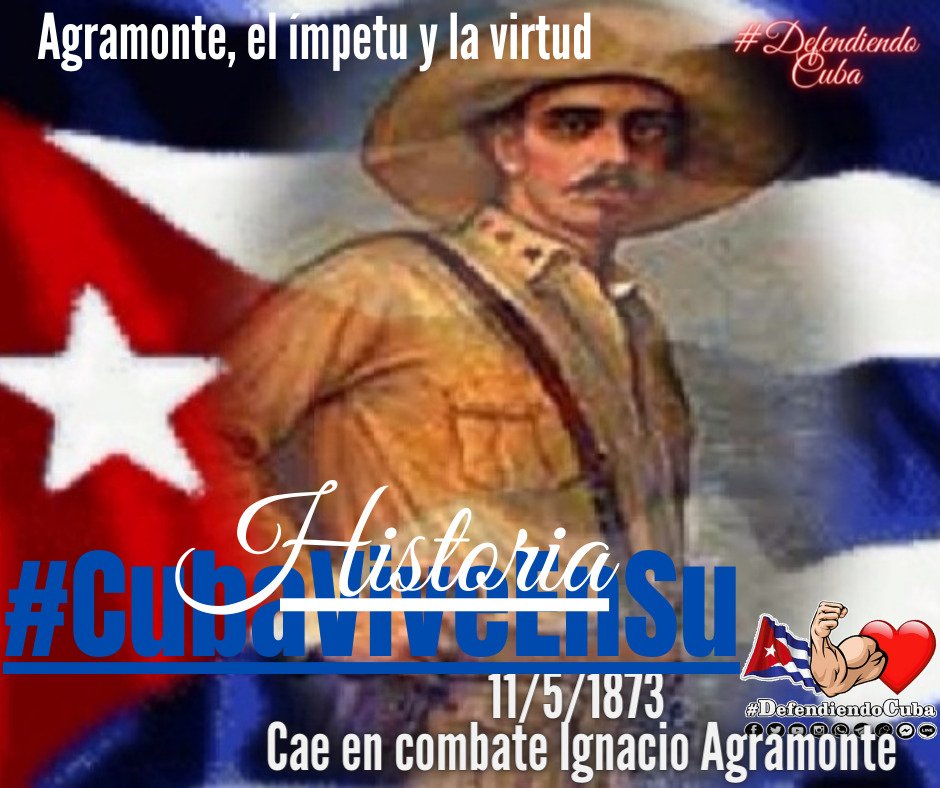 🎵Va cabalgando El Mayor con su herida Y mientras más mortal el tajo Es más de vida Va cabalgando Sobre una palma escrita Y a la distancia de cien años Resucita..🎵👇 ⭐ 151 Aniversario de la caída en combate de Ignacio Agramonte ⭐ #CubaViveEnSuHistoria #DefendiendoCuba🇨🇺💪❤️