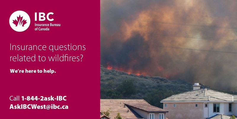 Important insurance information for residents affected by #BCwildfire, please call your insurance rep., read & share our wildfire 101 page ibc.ca/stay-protected… or call IBC’s Consumer Information Centre at 1-844-2ask-IBC. We’re here to help. #FortNelson #BCPoli @BCGovFireInfo