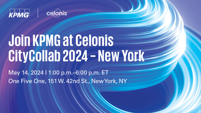 See you at Celonis CityCollab 24 New York on May 14. Stop by the KPMG booth, and join us for a roundtable session “Process Intelligence revolutionizing customer experience” from 3:00 p.m.–3:45 p.m. ET bit.ly/4b4o50Z