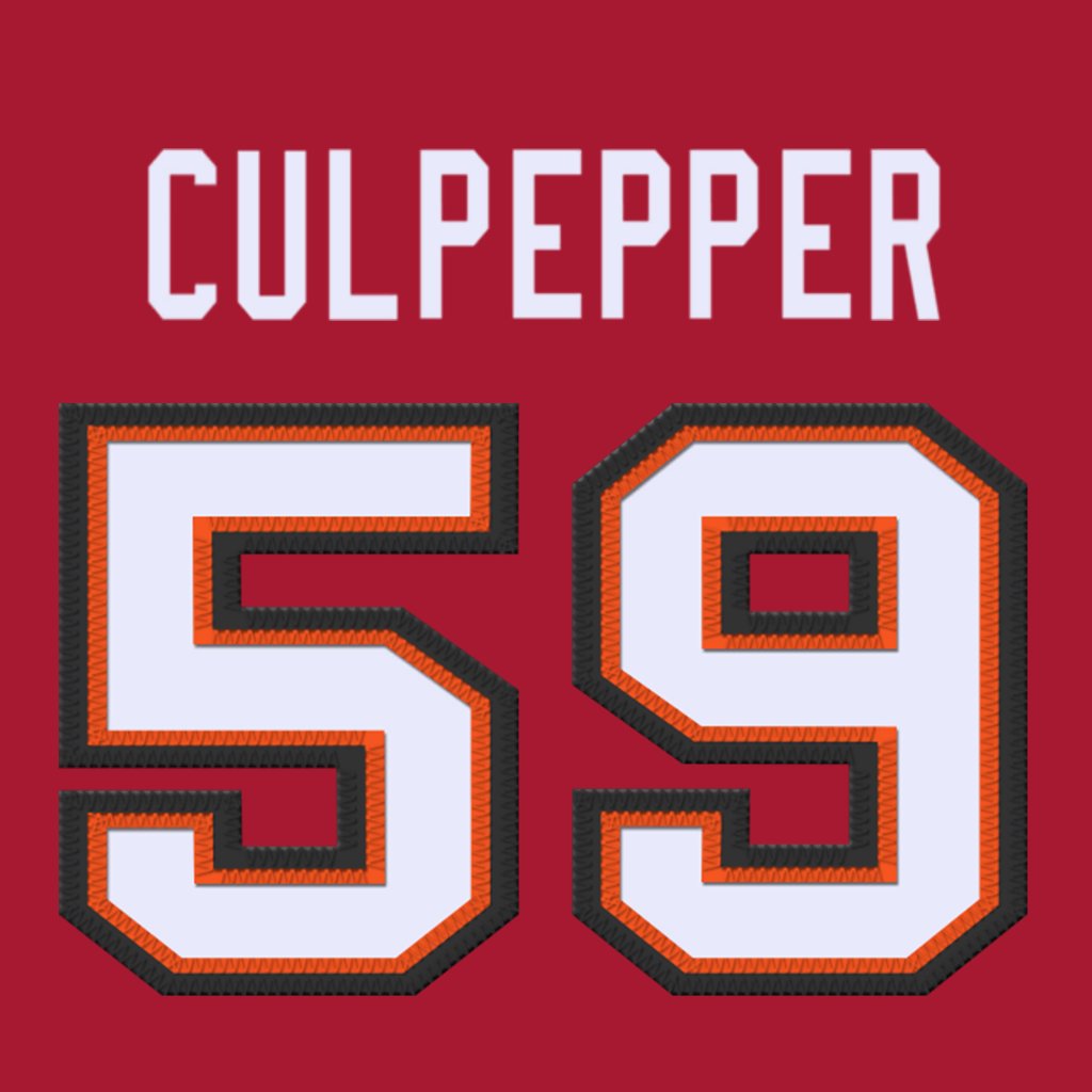 Tampa Bay Buccaneers DL Judge Culpepper (@JudgeCulpepper) is wearing number 59. Last assigned to Genard Avery. #WeAreTheKrewe