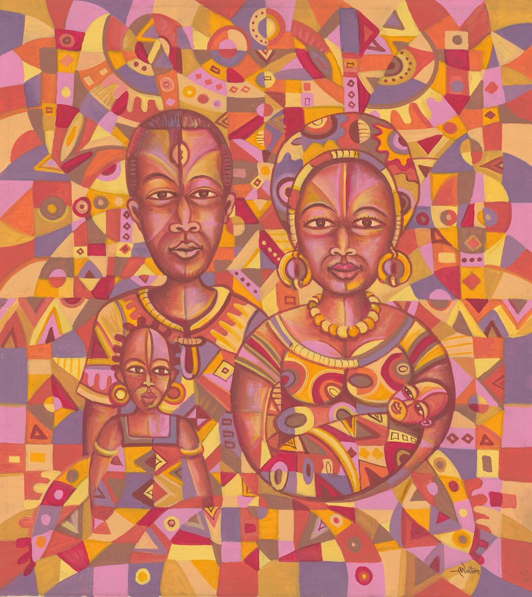 #AfricanArt #FamilyLove #family #portrait #acrylicpainting or #artprint Painting of the Day. The Happy Family XXI > > artcameroon.com/happy-family-2… Bright acrylic painting of a young family that is sure to add warmth and joy to any home or office. Mailed from Boise, Idaho, USA