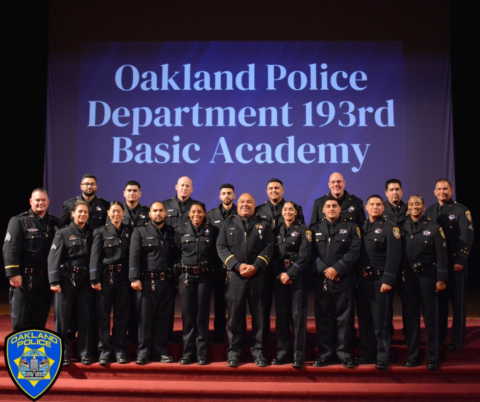Congratulations to the Oakland Police Department's 193rd academy graduates and welcome to the City of Oakland family. I look forward to working with you in making Oaklander a safer and more just City. #OaklandLoveLife