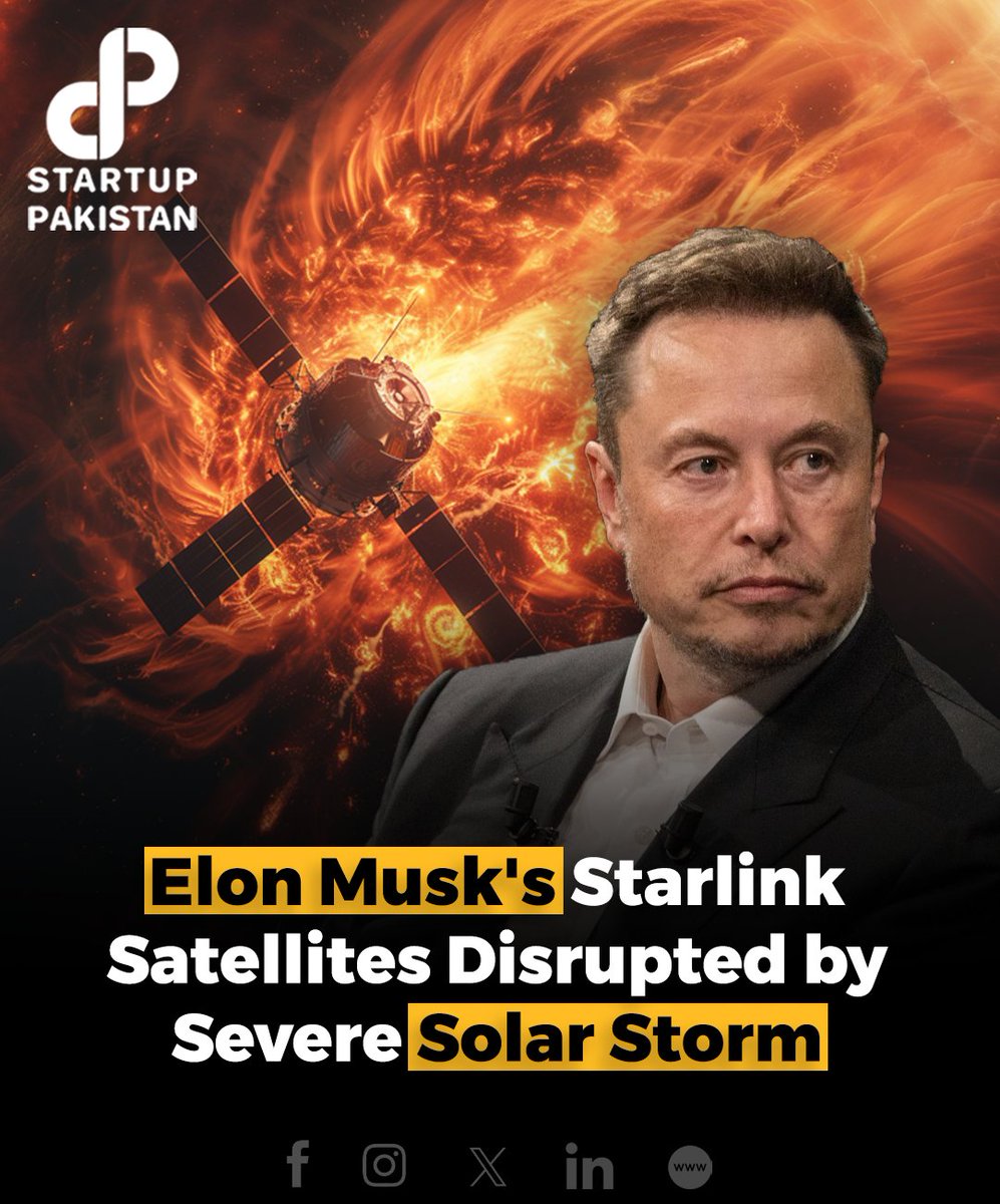 Starlink, the satellite division of Elon Musk's SpaceX, issued a warning on Saturday about a 'degraded service' as the Earth experienced its most significant geomagnetic storm in two decades due to solar activity. #Elonmusk #Starlink #Satellites #Space #Solarstorm