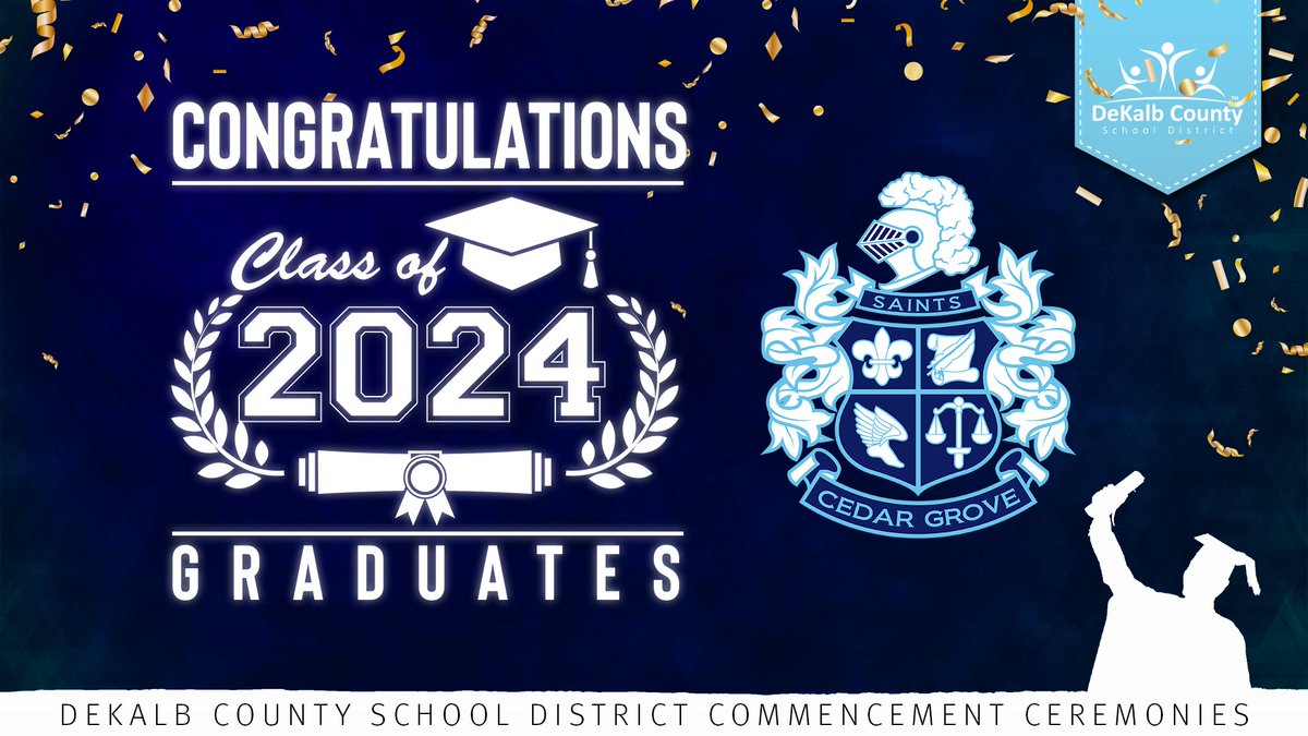 Congratulations Cedar Grove High School – Class of 2024 Graduates!!!! 👩‍🎓🎓👨‍🎓 #GoSaints!🎉 'Saints forever!' ⚜️🙌 #iLoveDCSD💙🧡 #DCSDGrad2024🎓  #iLoveDCSDAlum