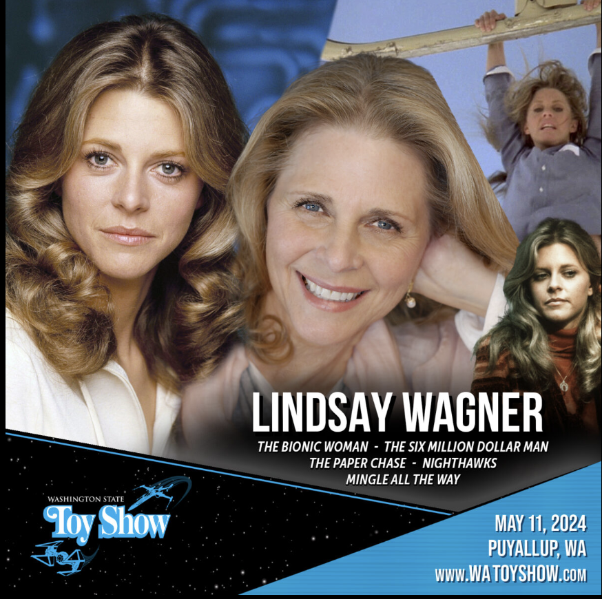 Lindsay is at the Washington State Toy Show today! Everett, WA. watoyshow.com @watoyshow #bionicwoman