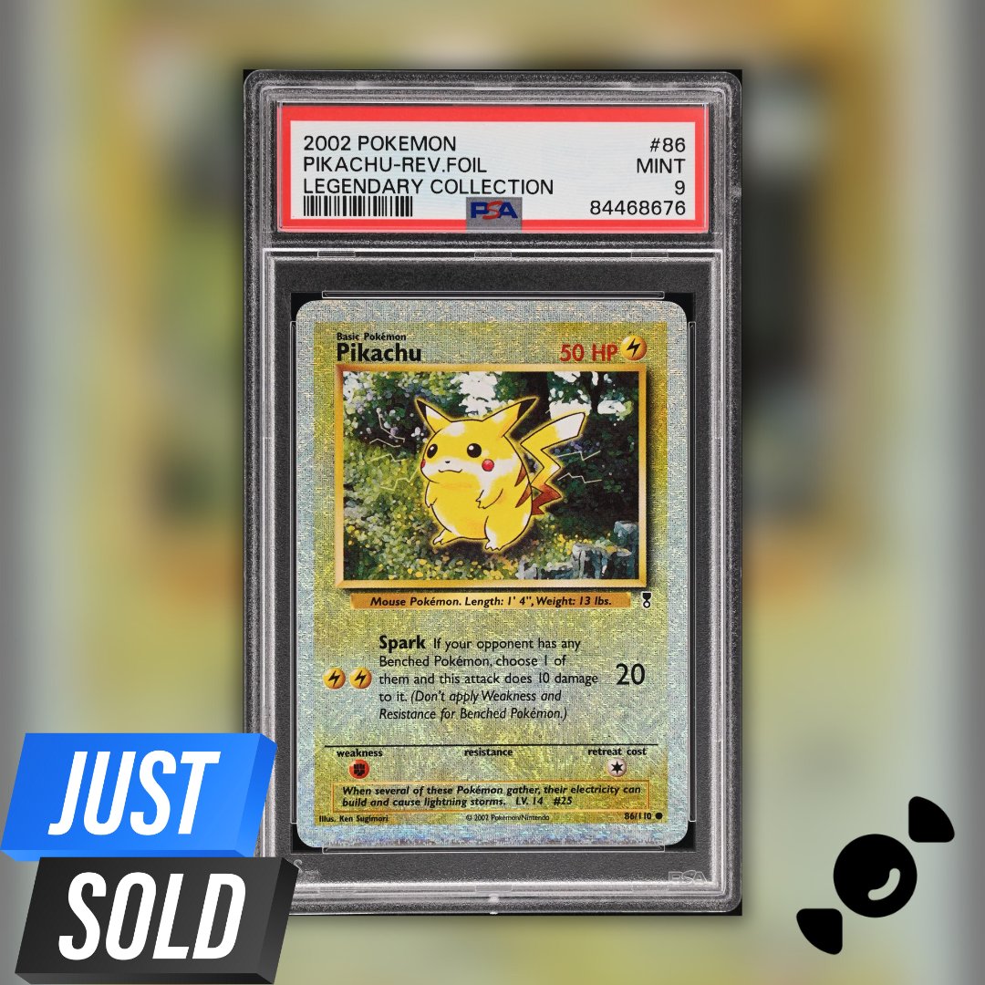 Just sold on the Rare Candy Shop! The PSA 9 Legendary Collection Reverse  Holo Pikachu is just one of many grails available on Rare Candy. You can  make an offer on any