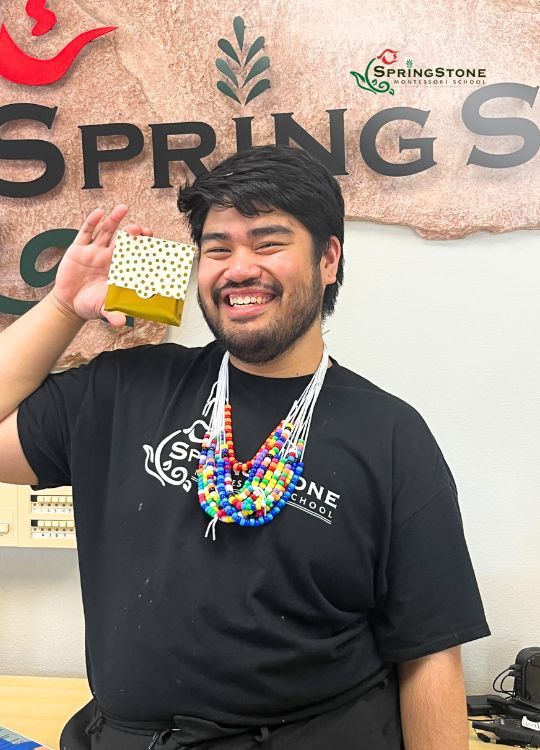 Join the fun at SpringStone! 🎉 Congrats to our champ JC in the Rock Paper Scissors Tournament! Round two tomorrow—parents and teachers, join us! 🌟🎉 

#TeamBonding #TeacherAppreciationWeek #MontessoriFun #SpringStoneVictory