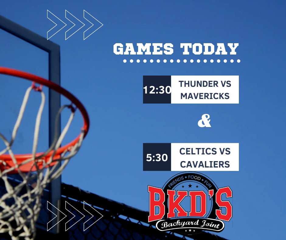 Game 3 today! Watch both on one of over 30 tvs while you sip on a $2 house margarita!

#BKDsChandler #chandler #gilbert #nba #semifinals