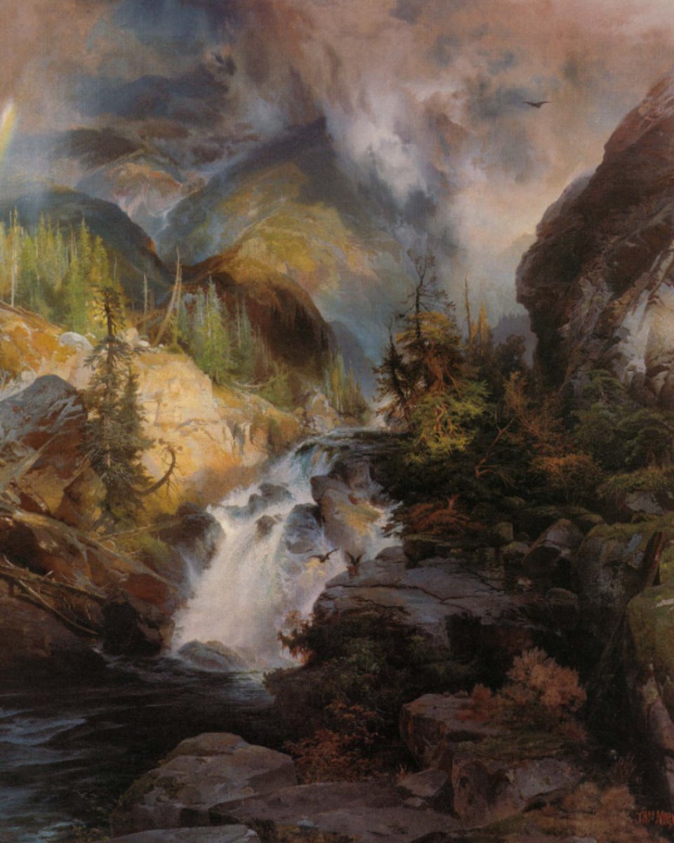 A stunning traditional painting by Thomas Moran ! #traditionalpainting #attentiontodetail #nature #waterfall #mountains #fog #realistic #artistspotlight #artoftheday 

Click the link to see more incredible work from Moran here on ATMO!
atmovfx.com/?search=%27Tho…