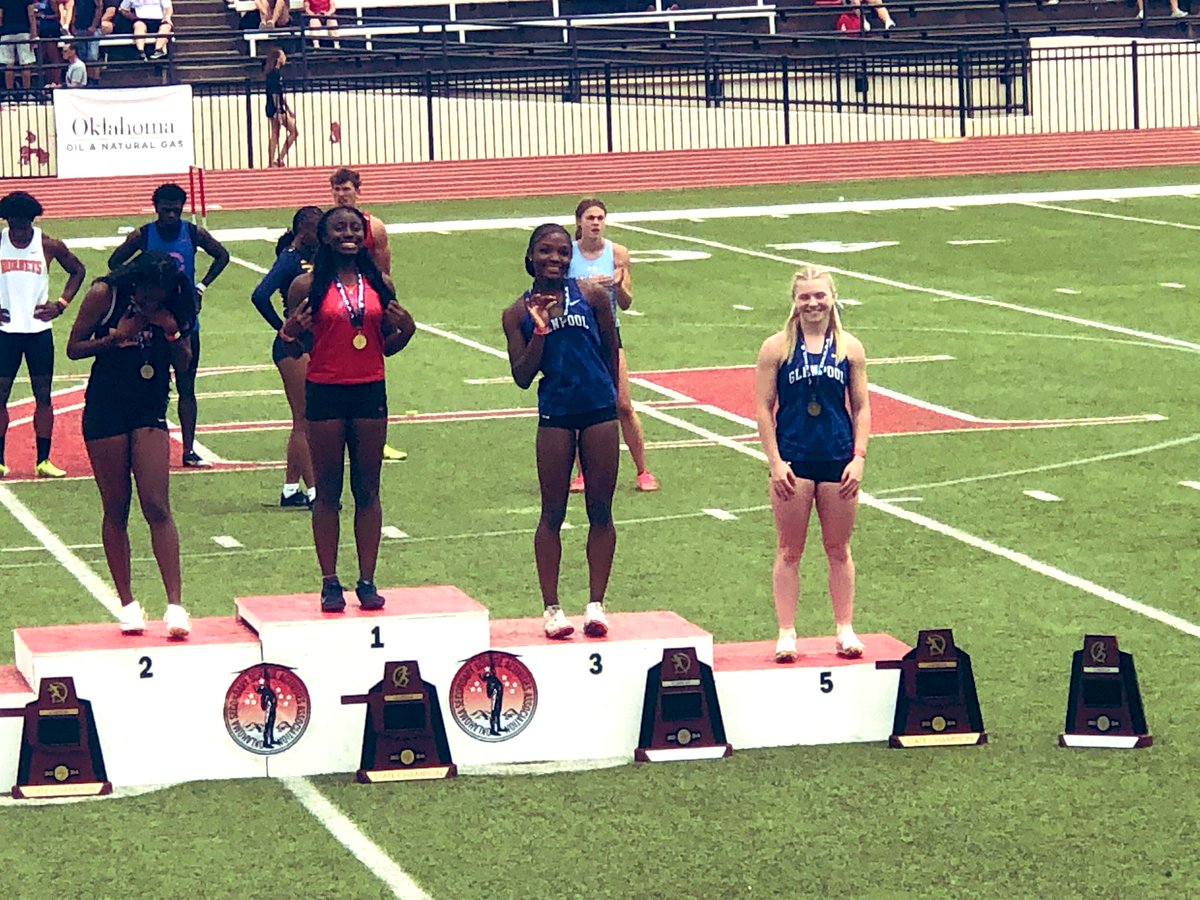 GPSTrackField's tweet photo. Class 5A State Championship Girls 100
Glenpool 3rd and 5th! https://t.co/UTJN8bsWpQ