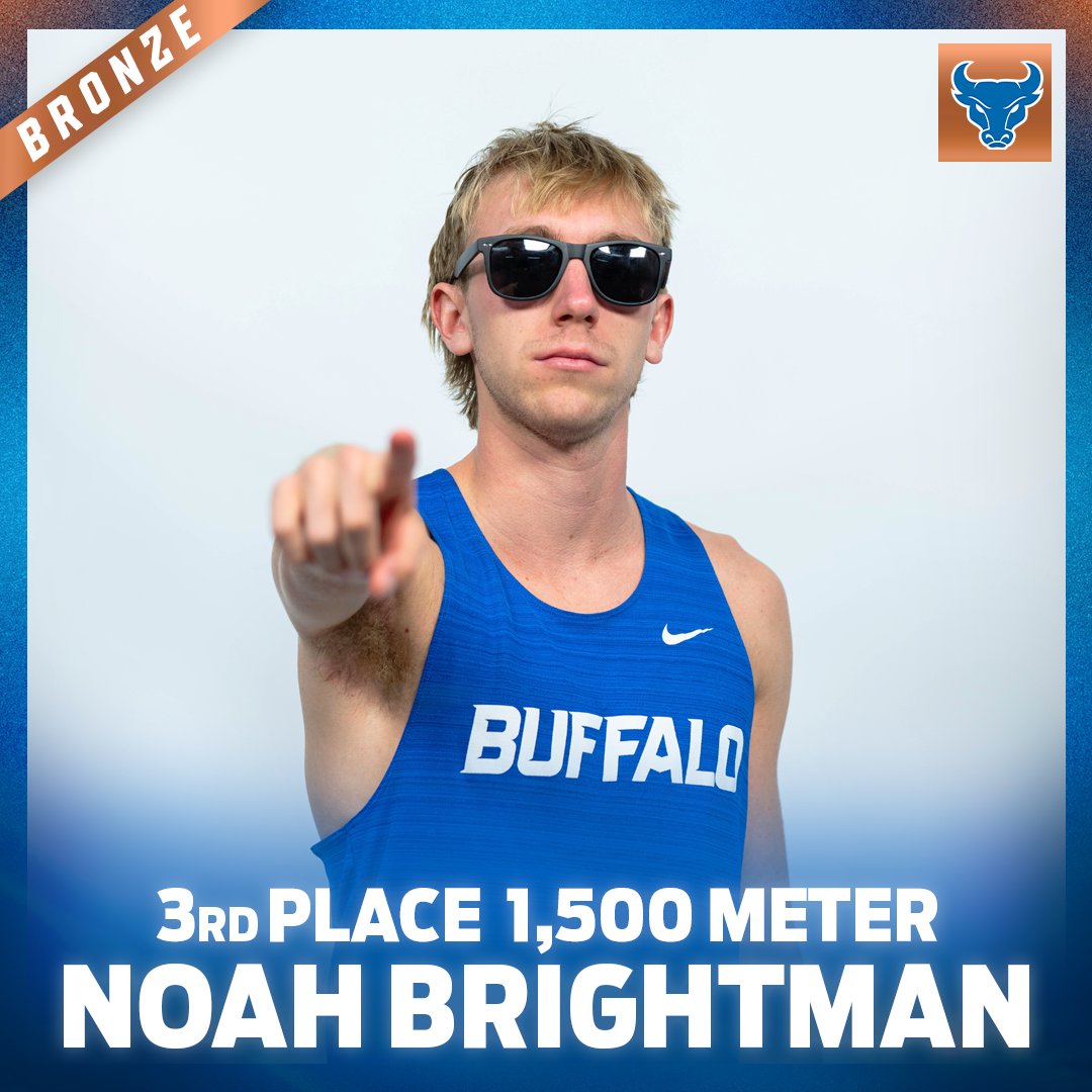 𝐏𝐎𝐃𝐈𝐔𝐌 𝐅𝐈𝐍𝐈𝐒𝐇 🥉

Noah Brightman brings home a bronze medal in the men's 1,500 meter at MAC Outdoor Championships with a new personal best time of 3:47.14!

Brightman's new personal best ranks third all-time in UB outdoor history!

#UBhornsUP