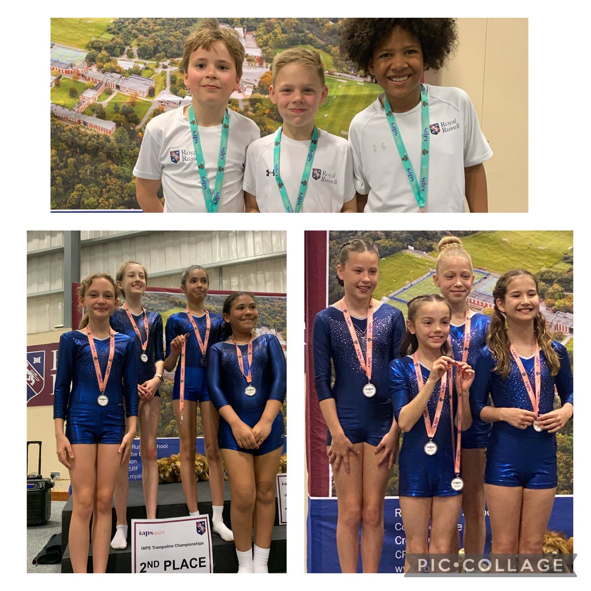 The Trampoline teams picked up lots of medals @iapsuksport National Trampoline Championships 🎉👏 A team competition- U9A Girls National team champions 🏆 U11A Girls🥈 U11 Boys 🥉 B team event U9B Girls B team champions 🥇 U11B Girls 🥈 #medals #nationals #proud