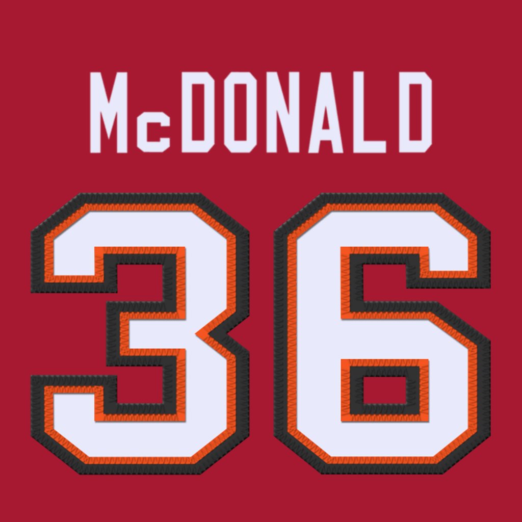 Tampa Bay Buccaneers DB Chris McDonald (@McDonaldChris_) is wearing number 36. Last assigned to Don Gardner. #WeAreTheKrewe