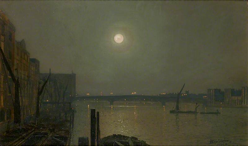 'View of Southwark Bridge at Night' (1882) by John Atkinson Grimshaw (Ashmolean Museum, Oxford)