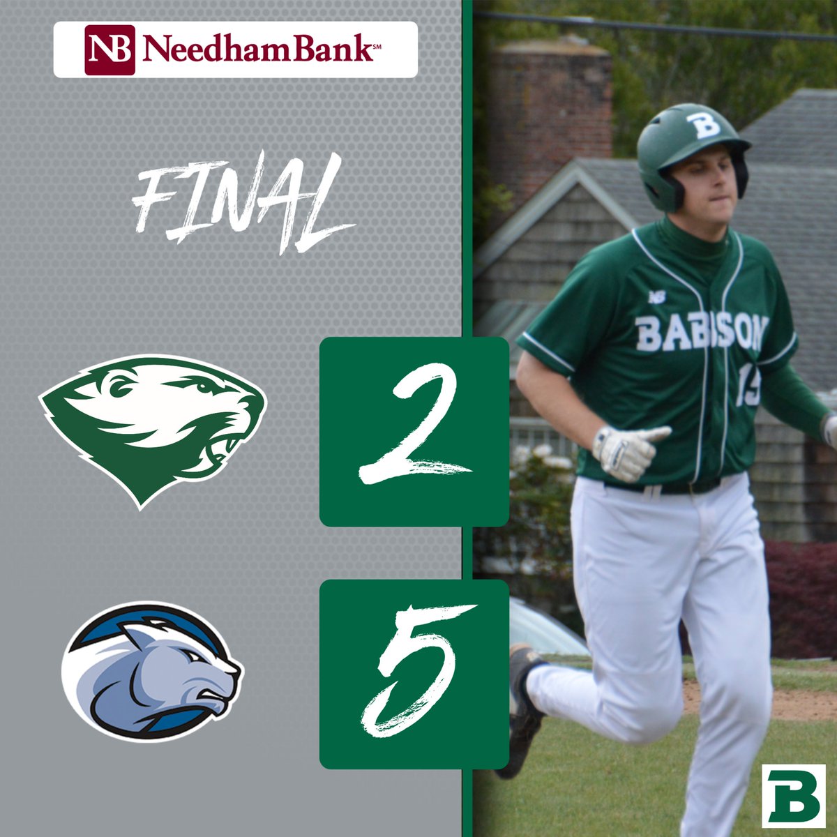 Luke Tanner was 2-for-5 with a double and Luca Rubin had a sacrifice fly but @BabsonBaseball lost to @wheatonlyons 5-2 in Game 6 of the @NEWMACsports Tournament on Saturday. The Beavers now face No. 4 @SalveAthletics in an elimination game at 3:30 p.m. #GoBabo #d3baseball