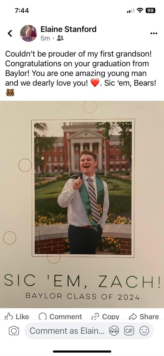 epstanford's tweet image. Congratulations to Zach Mire! #Baylorgrad#SicEm