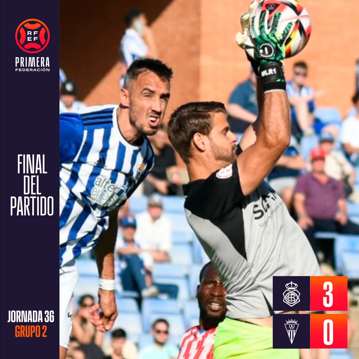 ⏱️ ¡Final! ⚽️ 🔵⚪️ @recreoficial 3 🆚 🔴⚪️ @AlgecirasCF 0 ⚽ David del Pozo (46') ⚽ Caballero (66') ⚽ Álvaro Bustos (87') El Recre vence para acercarse al playoff #PrimeraRFEF #LaGranJugadaCSR 📲 670940200 📻 @CanalSurRadio 🌐 csur.red/O8qR50RCpt5 📱 App