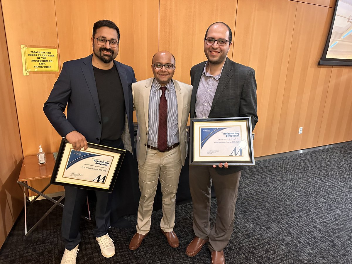 Fun and inspiring Research day @HMethodistMD. Very happy to see 2 budding Interventional cardiologists bag the 1st and 2nd prize among several competitive projects including several by our team @SammourMD @safinmc @Taha_Hatab1 @Rody_BouChaaya @SaharSamimii