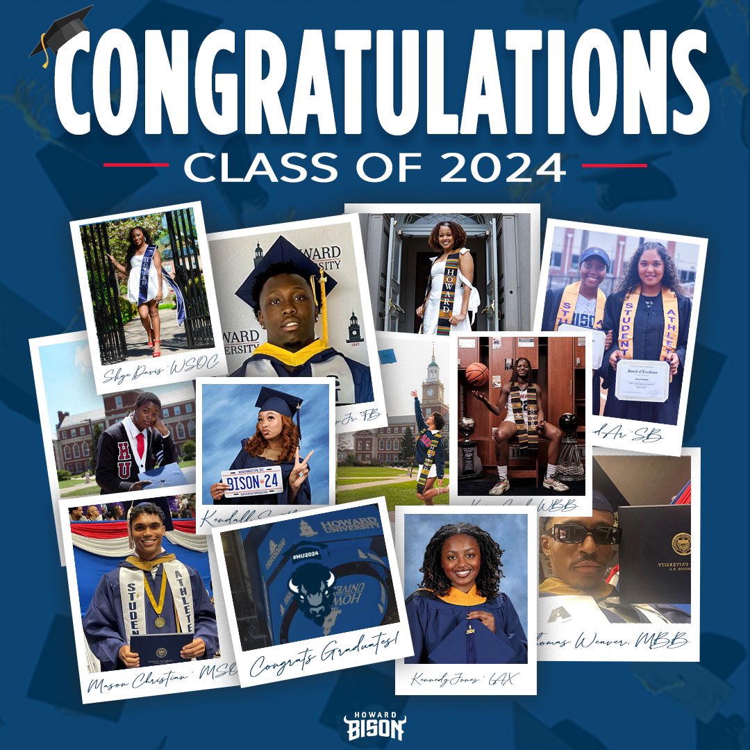 🎓 Congratulations to the Class of 2024! #BleedBlue #HU24 #DelayedNotDenied