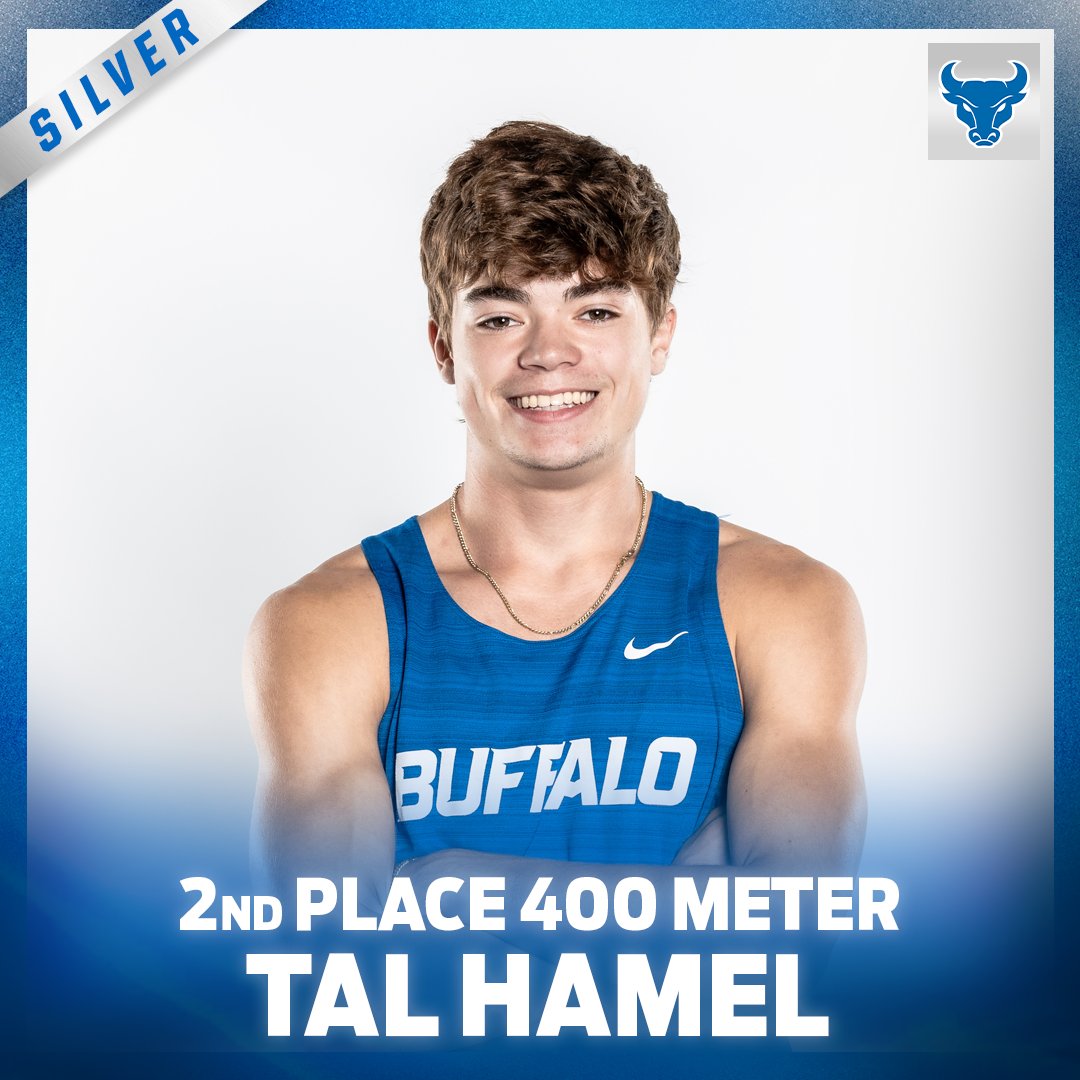 𝐏𝐎𝐃𝐈𝐔𝐌 𝐅𝐈𝐍𝐈𝐒𝐇 🥈

Tal Hamel earned a silver medal in the men's 400 meter at MAC Outdoor Championships with a time of 47.33. 

#UBhornsUP