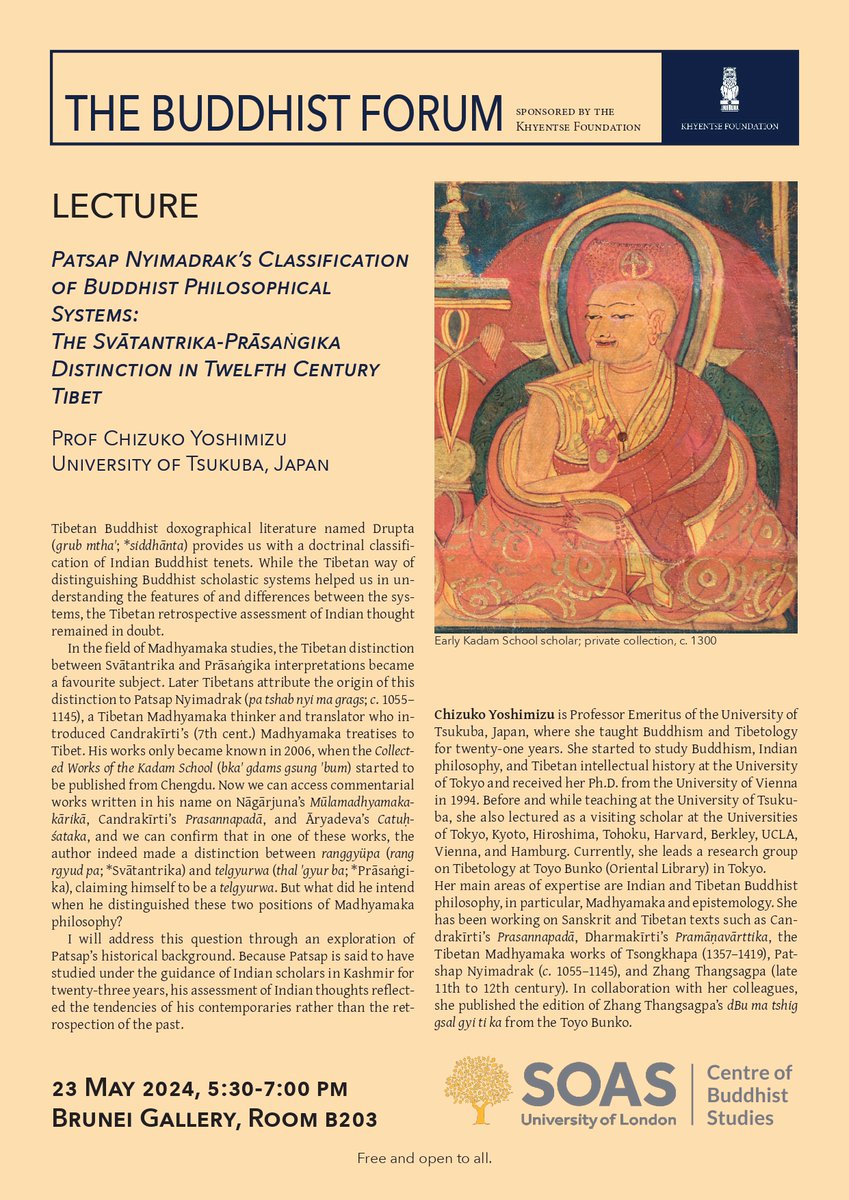 Professor Chizuko Yoshimizu (University of Tsukuba, Japan) at SOAS!

LECTURE (23 May, 17:30-19:00, B203): 
soas.ac.uk/about/event/le…

SEMINAR (25 May, 10:00-13:00, S120): soas.ac.uk/about/event/se…