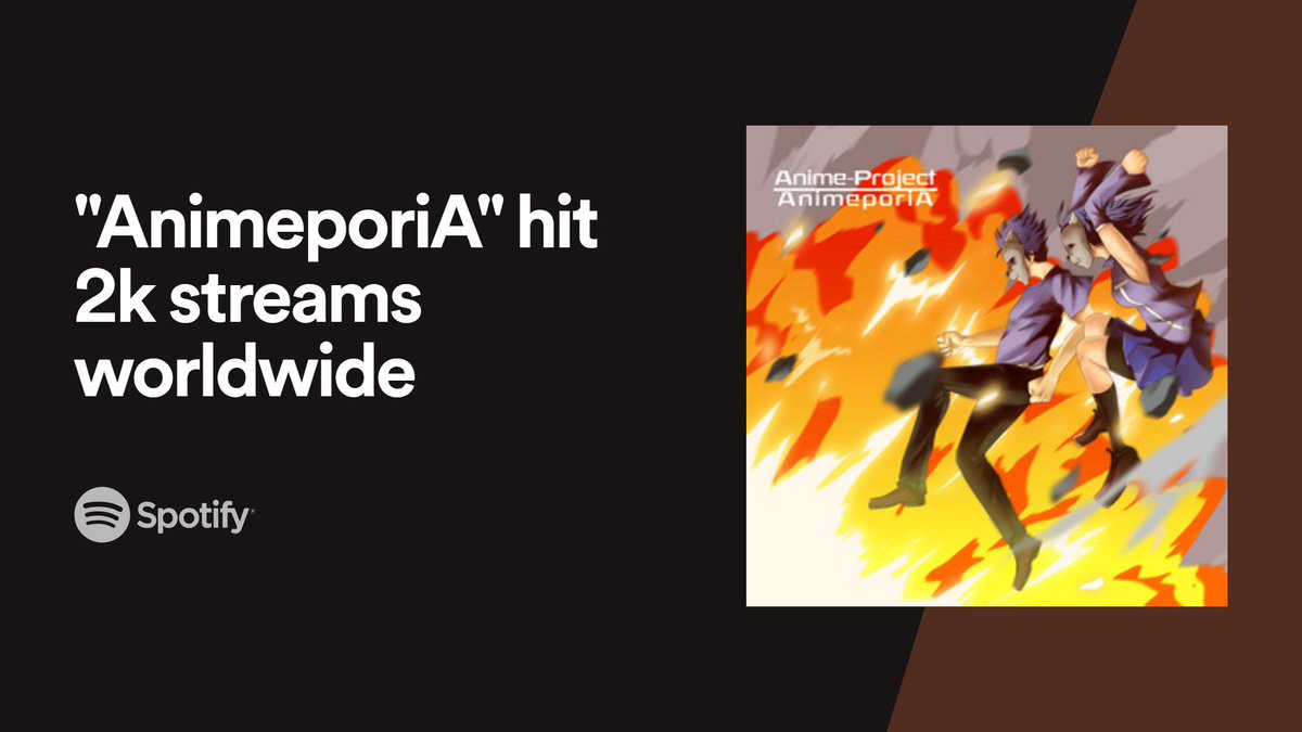 aniproindonesia's tweet photo. "AnimeporiA" track from AnimeporiA Album has reached 2.000 streams on Spotify today. Thank you to all who have streamed my music so far ❤️
https://t.co/cMOchuUsts
#Spotify #dance #hardstyle #psystyle #jumpstyle #Psytrance #hardtrance #trance #techno #edm #music https://t.co/OiWsUQGcyl