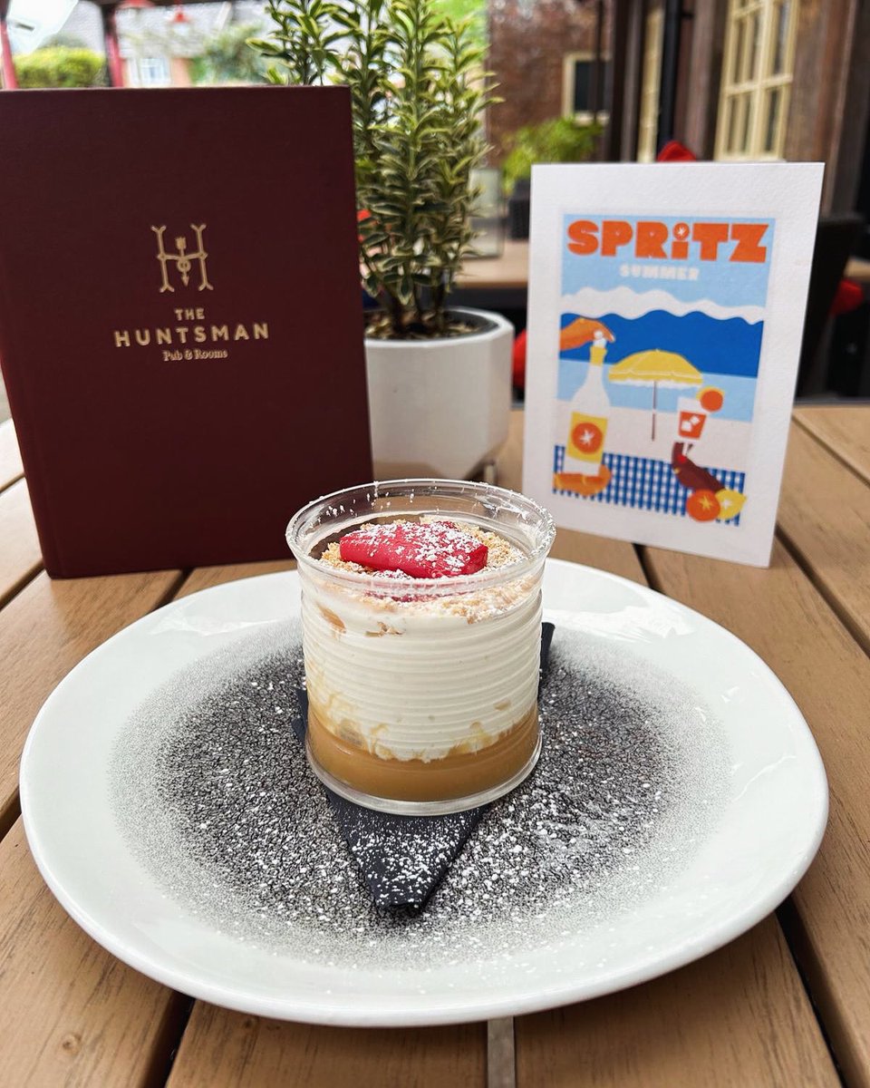 An oh-so-delicious summer pudding, our Wey Valley rhubarb and ginger posset 😍🌞