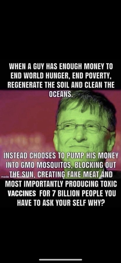 @WallStreetSilv Bill Gates is a criminal and must be stopped now!