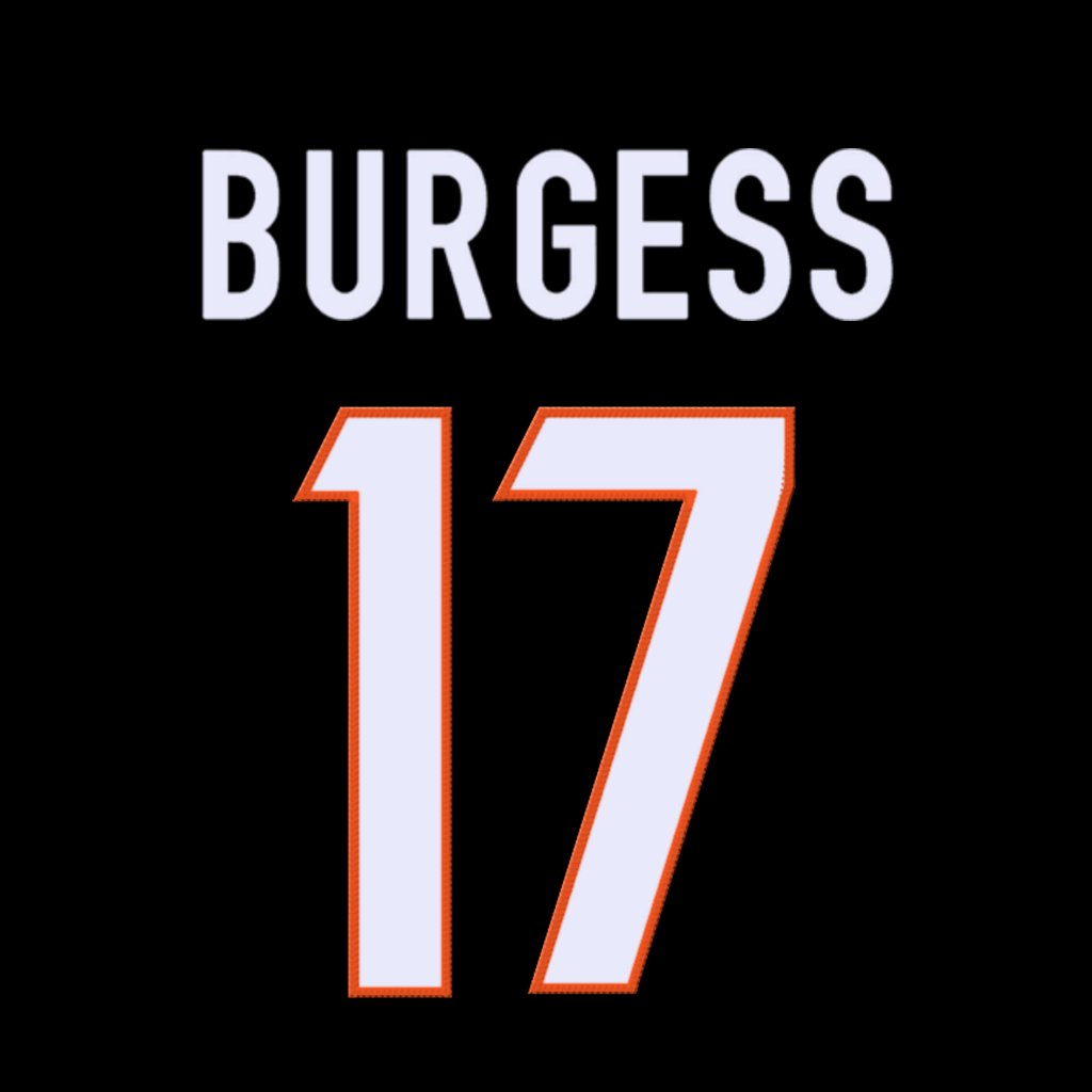 Cincinnati Bengals WR Cole Burgess (@MommasOnlySonn) is wearing number 17. Last assigned to Stanley Morgan. #RuleTheJungle