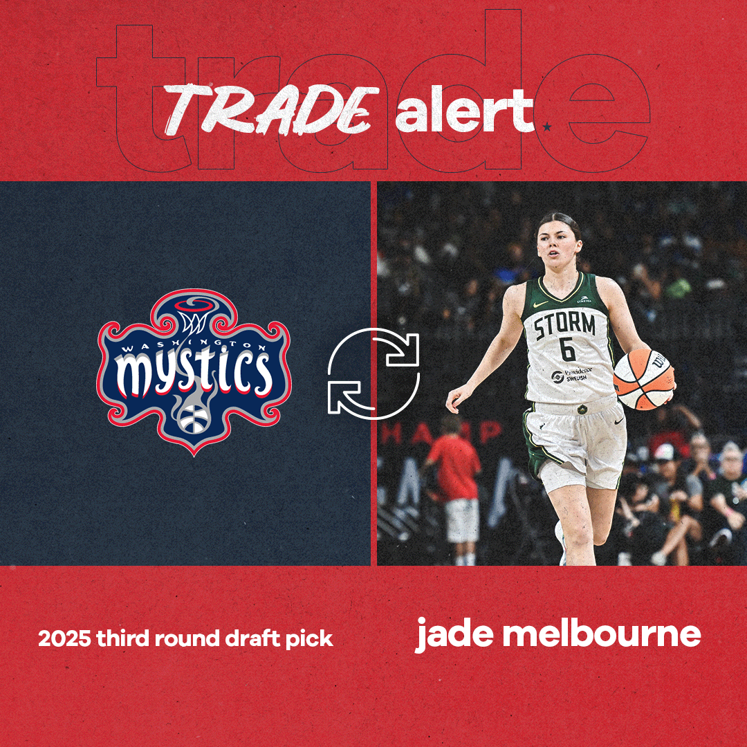 ROSTER UPDATE: The Mystics have acquired guard Jade Melbourne from the Seattle Storm in exchange for Washington’s 2025 third round pick. 🔗 on.nba.com/3QIj8mt
