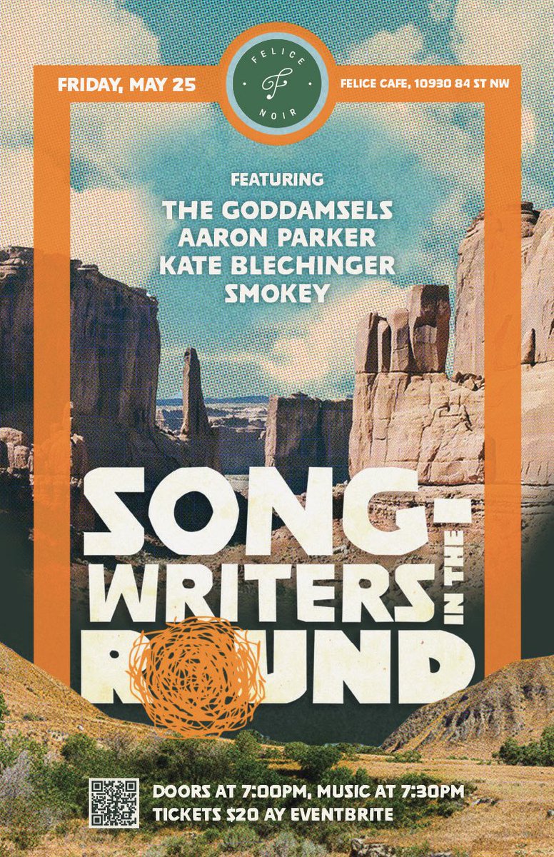 TWO WEEKS FROM TODAY 🧡 Announcing a very special hometown in-the-round style show with  some of our fave local songwriters. Grab your tix here: eventbrite.ca/e/felice-noirs… #yeg #yegmusic #abmusic #livemusic