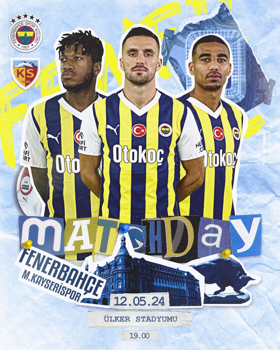 🆚 M. Kayserispor 🗓 12 Mayıs Pazar 🕖 19.00 🏟 @ulkerstadyumu 📲 #FBvKYS