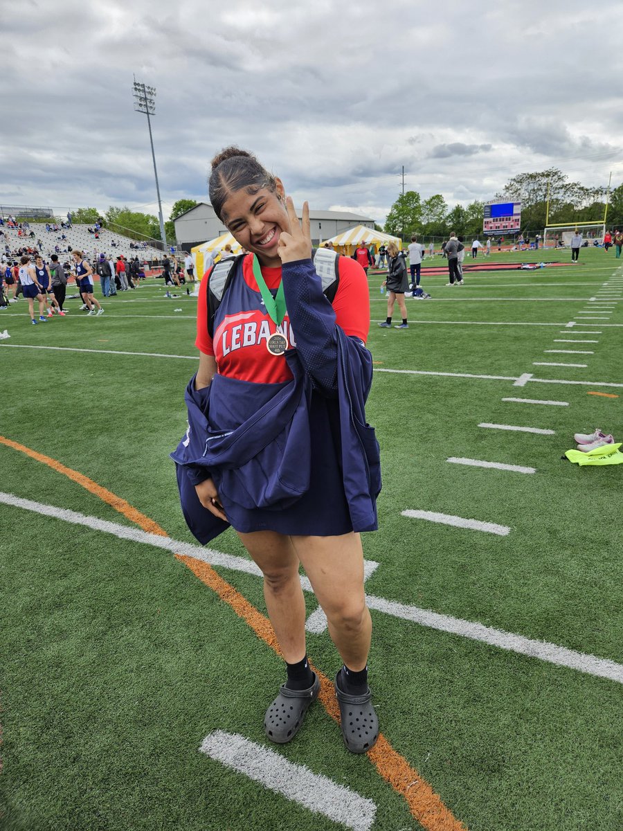 Lili Harrison placed 4th in Shot Put with a throw of 37' 9.75"! Go Cedars!!! 🌲 🌲 🌲