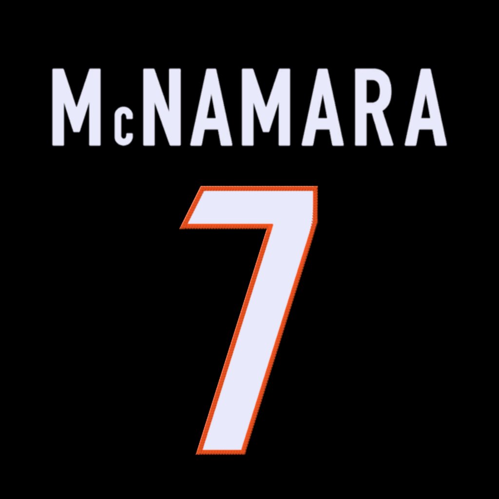 Cincinnati Bengals P Austin McNamara (@aust_31) is wearing number 7. Last assigned to Drew Plitt. #RuleTheJungle