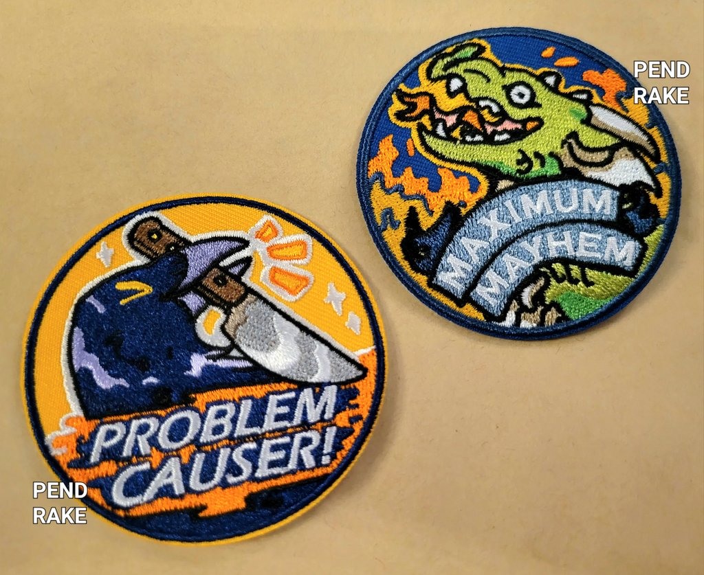 CAUSE PROBLEMS‼️‼️ MAXIMUM MAYHEM‼️‼️‼️ LET CHAOS REIGN‼️ NEW PATCHES Problem Causer and Maximum Mayhem by absolute miracle made it to me by FWA!! Come by to see them in person :-)