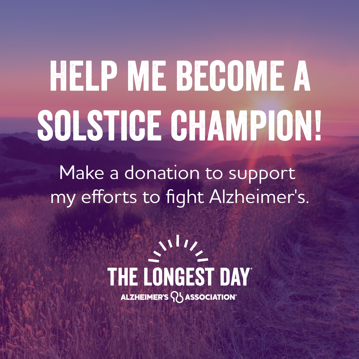 The Longest Day is the day with the most light — the summer solstice. On June 20, thousands of participants from across the world come together to fight the darkness of Alzheimer’s through a fundraising activity of their choice. #ENDALZ 1/5