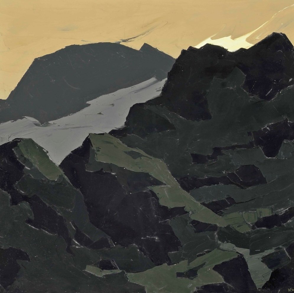 'Evening Light, Snowdonia.' (c1960) If there is a stereotype of North Wales as a land of mountains, it has much to do with the art of Kyffin Williams who, for more than half a century, painted the rugged landscape of Snowdonia and its people in a style unmistakably his own.