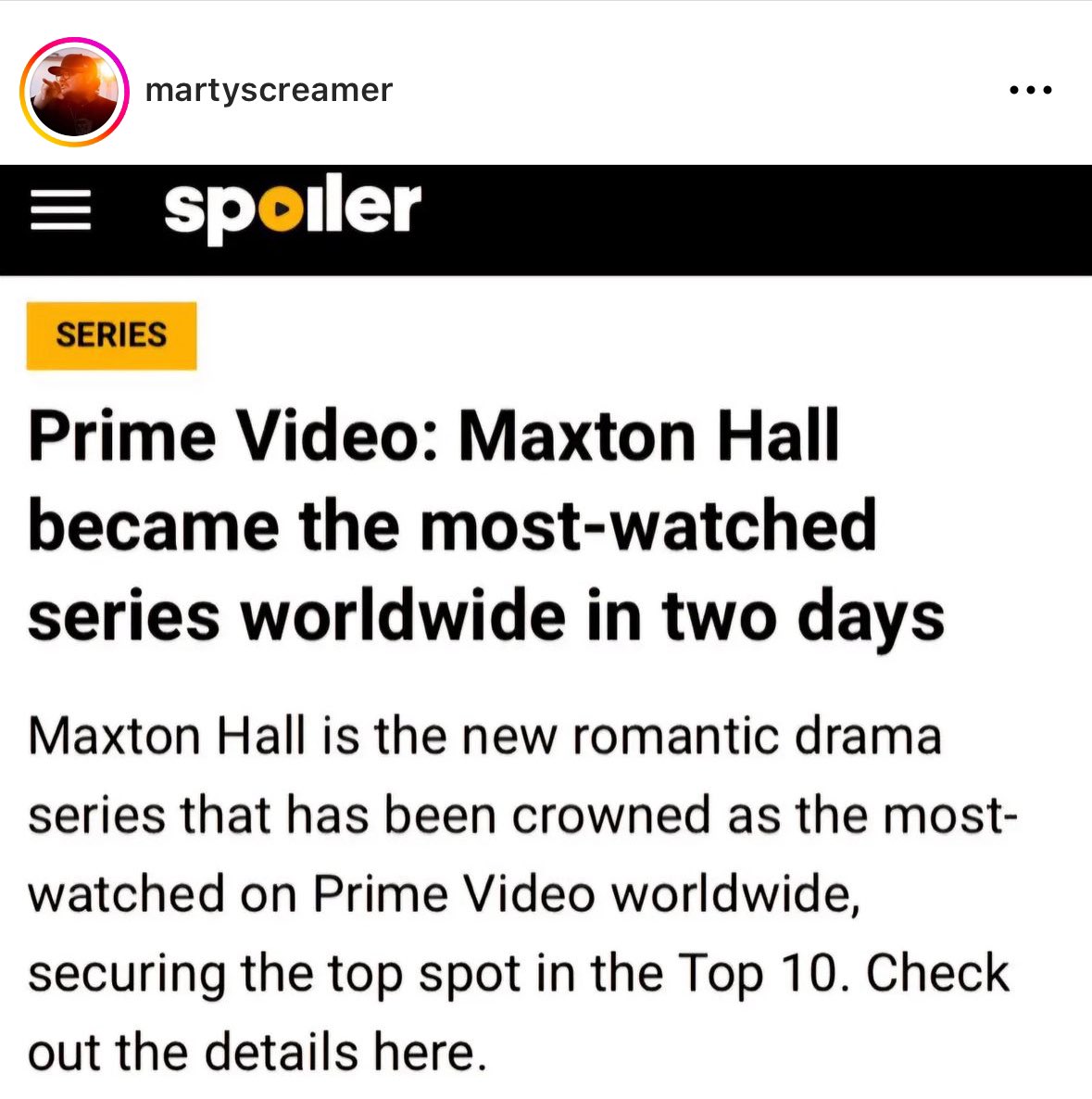 Yoooo the director just posted this 😱🙌 #MaxtonHall