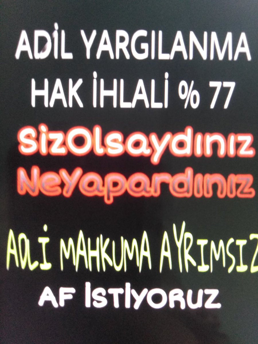 #Yabani 9yargıPaketine AFeklensin AF İSTİYORUZ 🇹🇷 BiranÖnce 🕊️ @RTErdogan @adalet_bakanlik @Akparti Fetö Kararlarıyla KanaatleOrantısız Cezalarla Nice Masumlar Aileleriyle MilyonlarMahkum SorunlarÇOK Tüm Adli Mahkumlar Azılı Suçlu Cani Değil Yüce RABBİM SEN AFFA OL DE