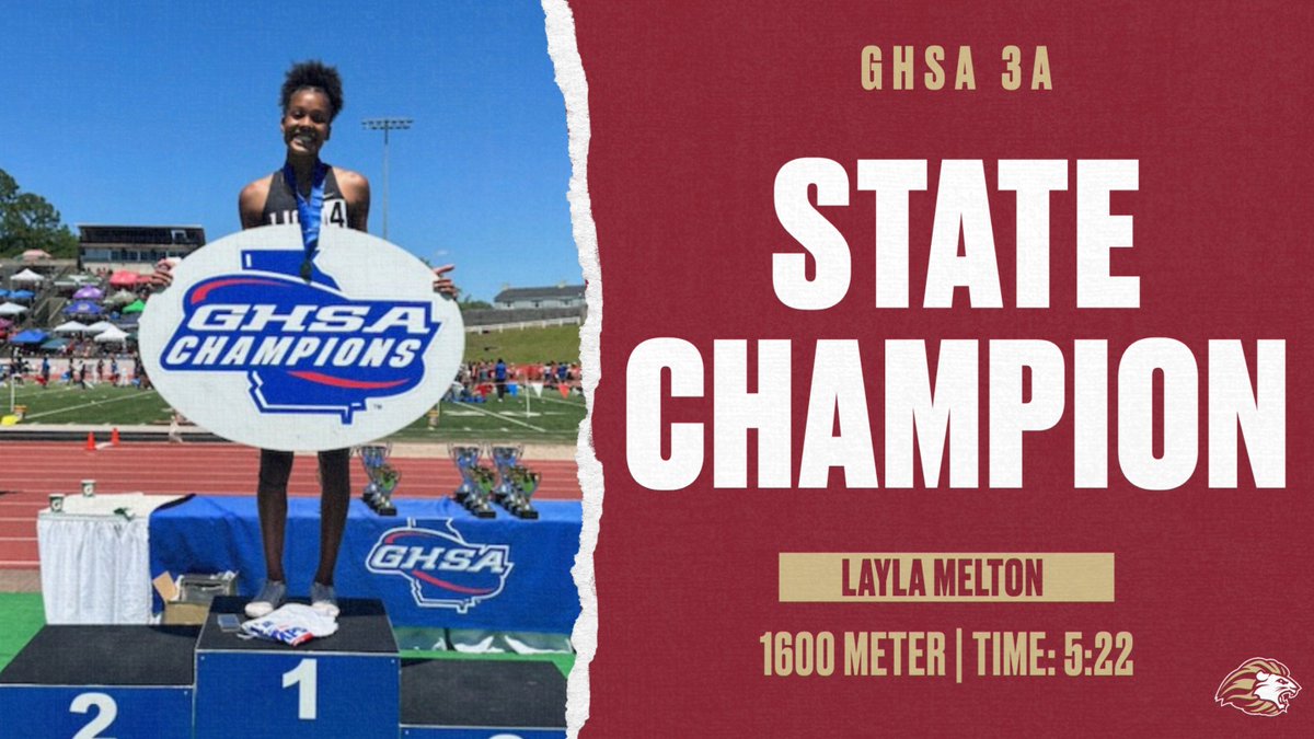 1600 meter state champion!!!!

Layla Melton ran a time of 5:22 to be crowned the new state champion!! Congrats, Layla🥇